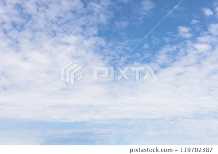 View of beautiful blue sky with white clouds. 119702387