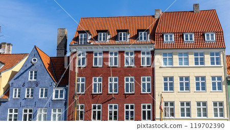 Old and expensive apartment building in the city center of Copenhagen, Denmark 119702390