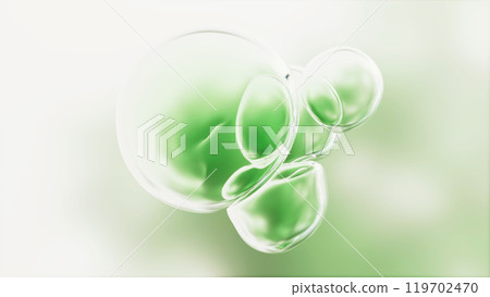 漂浮在空氣中的透明氣泡的 3D 渲染圖像、環境和生態概念 119702470