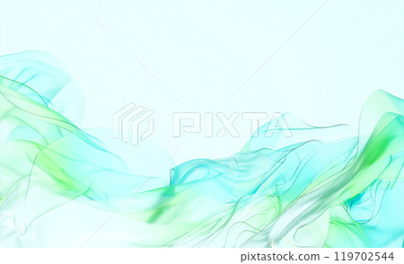 Abstract background with floating vibrant fabric like glass, 3d rendering 119702544
