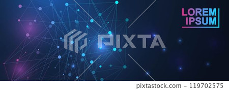 Science network pattern, connecting lines and dots. Technology hexagons structure or molecular connect elements. Science network pattern, connecting lines and dots. Technology hexagons structure or molecular connect elements. 119702575