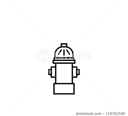 Simple fire hydrant icon illustration vector Simple fire hydrant icon illustration vector 119702596