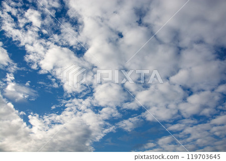 view of beautiful cloudy blue sky background 119703645