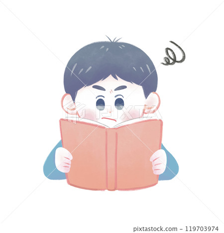 Boy reading a book Boy reading a book 119703974