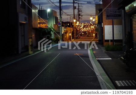 Shopping street on a festival night Shopping street on a festival night 119704193