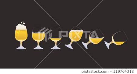 a lager beer glasses in fullness set a lager beer glasses in fullness set 119704318