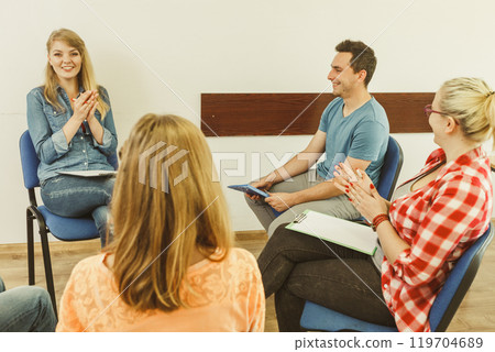 Group of people students working together 119704689