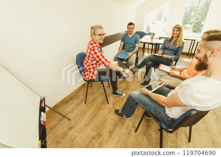 Group of people students working together 119704690