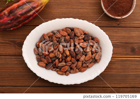 Cacao beans 119705169