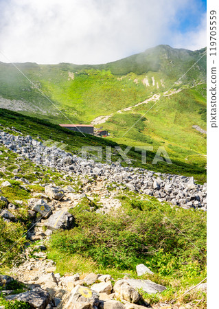 Mountain trail to Tsurugisanso (Tsurugizawa) Climbing Mount Tsurugi in the Northern Alps 119705559