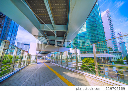 Tokyo cityscape in Japan in October. View of Shiodome City Center, etc. = 27th 119706169