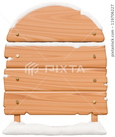 Standing wooden sign board Standing wooden sign board 119706227