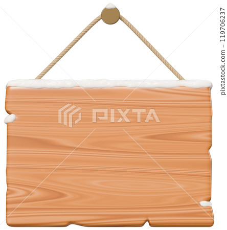Hanging Wooden Plaque 3D 119706237