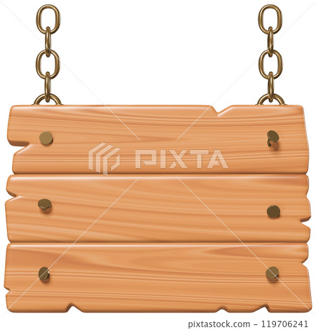Hanging Wooden Board 3D 119706241