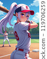 Baseball girl 119706259