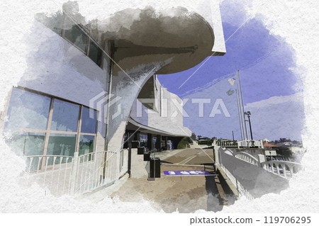 水彩風格 明石 兵庫縣明石市天文科學館 水彩風格 明石 兵庫縣明石市天文科學館 119706295