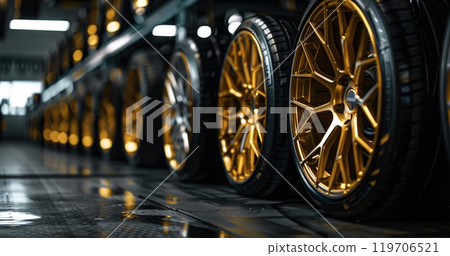 car light alloy disk stock, golden coloured vehicle disk store 119706521
