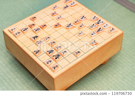 Shogi is a traditional Japanese board game. [Image of playing shogi] 119706730
