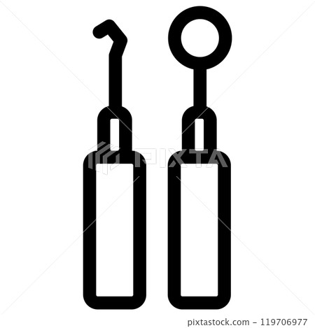Simple icon material of treatment equipment used for tooth decay treatment 119706977