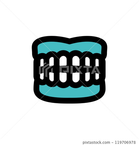 Simple dentures icon material 119706978