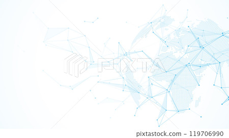 Global network connection banner design template. Header social network communication in the global business concept. Big data visualization. Internet technology Global network connection banner design template. Header social network communication in the global business concept. Big data visualization. Internet technology 119706990