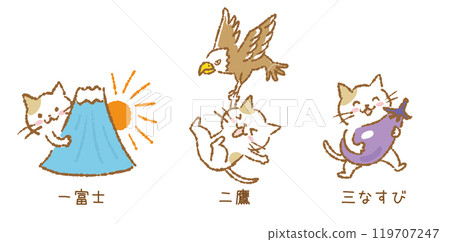 貓與「一藤、二鷹、水無」的插圖 貓與「一藤、二鷹、水無」的插圖 119707247