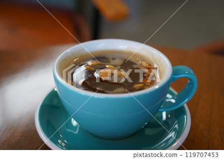 Jujube tea is a traditional Korean tea made by boiling jujubes 119707453