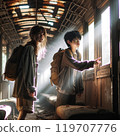 一個女人和一個男人說話 119707776