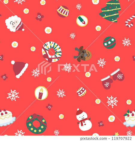 Soft touch Christmas seamless pattern red Soft touch Christmas seamless pattern red 119707922