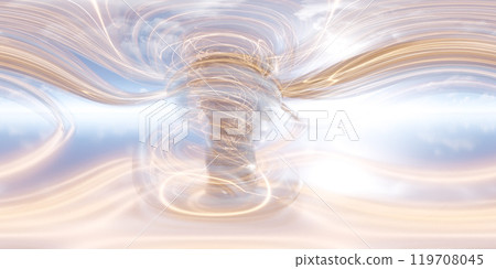 360 degree panorama of Ethereal Swirling Light Abstract 119708045