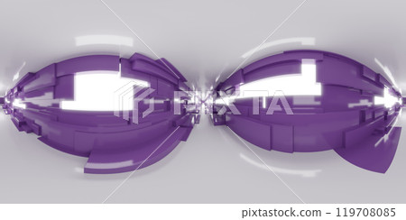 360 degree panorama of Futuristic Purple Abstract Design 360 degree panorama of Futuristic Purple Abstract Design 119708085