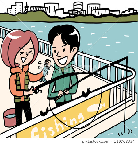 夫婦去釣魚 夫婦去釣魚 119708334