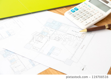 Real estate drawings and house models 119708516