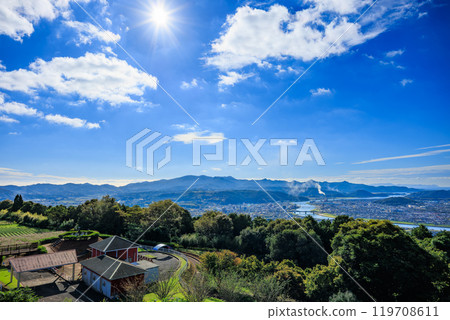 Clear skies and a spectacular view! Panoramic view from Terayama Recreation Square 119708611
