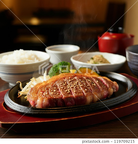 Delicious steak dish 119709215