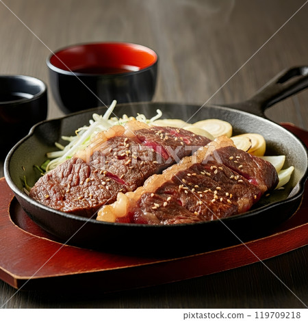 Delicious steak dish 119709218