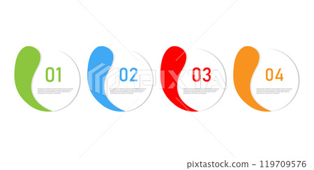 business infographic template with text 119709576