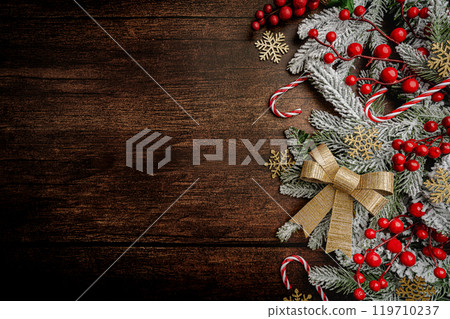 Christmas and New Year background 119710237