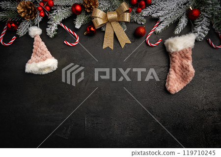 Christmas and New Year background 119710245