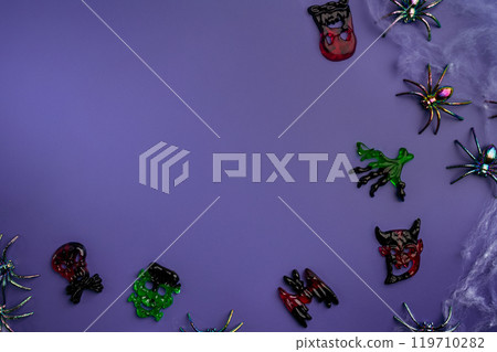 A modern greeting card for Halloween 119710282