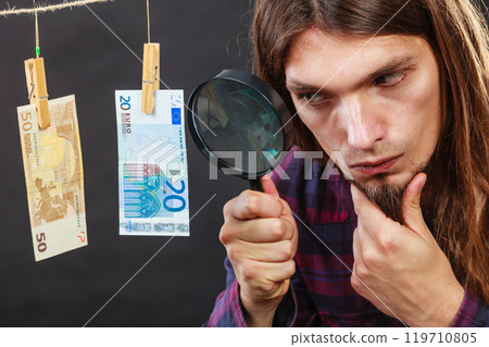 Man verify money cash 119710805