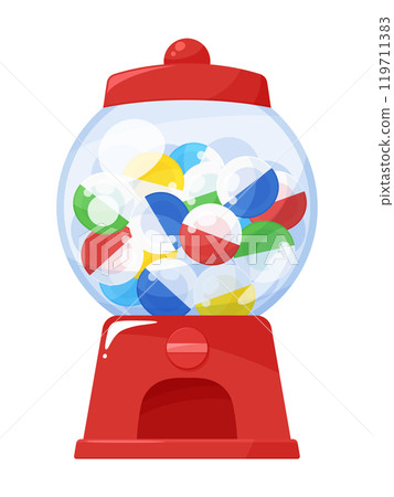 Capsule toy illustration_red 119711383