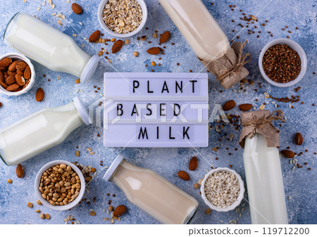 Plant based vegan non dairy alternative milk Plant based vegan non dairy alternative milk 119712200