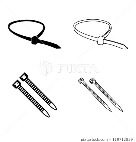 Cable tie icon illustration 119712839