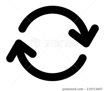Reset arrow symbol. Refresh icon. Load symbol. Cycle arrow icon. Arrow icon rotation Reset arrow symbol. Refresh icon. Load symbol. Cycle arrow icon. Arrow icon rotation 119713607