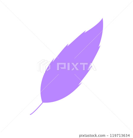 Flat leaf icon silhouette. Filled leaf glyph. Flat leaf icon silhouette. Filled leaf glyph. 119713634