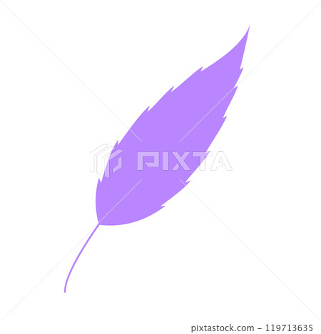 Flat leaf icon silhouette. Filled leaf glyph. Flat leaf icon silhouette. Filled leaf glyph. 119713635
