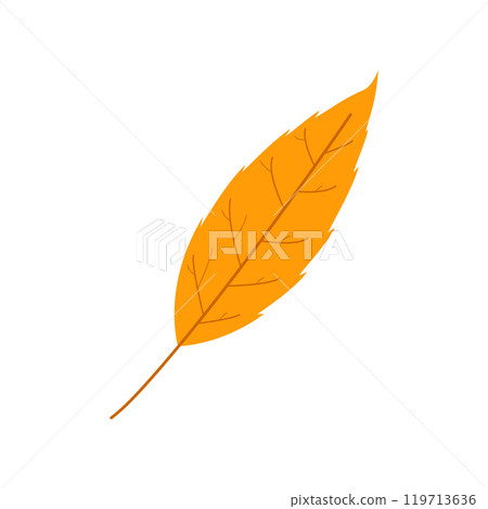 Flat leaf icon silhouette. Filled leaf glyph Flat leaf icon silhouette. Filled leaf glyph 119713636