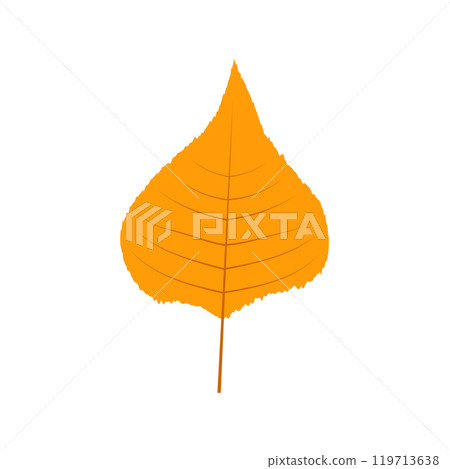 Flat leaf icon silhouette. Filled leaf glyph 119713638