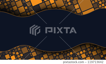 Blockchain technology web banner ad. Crypto tech background 119713642
